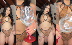 2 Cumshots and Piss in the Glass Cup, Can You Swallow It? thumbnail