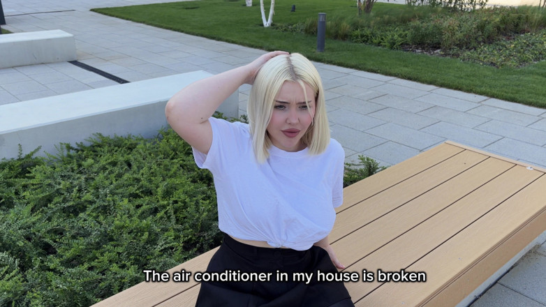 Blondessa: Broken Air Conditioner and Her Big Wet Are a Good...