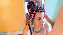 Young_strawberry: Tlustá amatérská teenagerka s těsnými curlers byla ošukaná do velkého...