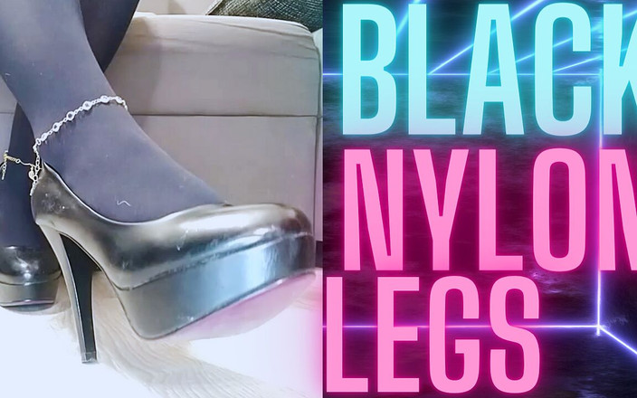 Monika Nylon: (66) Nohy v Černá Punčocháče