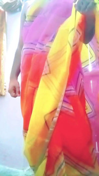 Indian Gay Crossdresser in Rainbow Saree Making Pride for Lgbt XXX