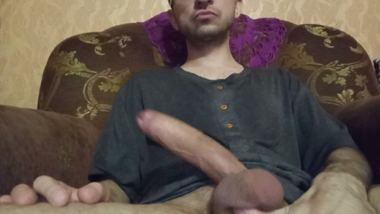 Alex Metallov: I Strocking My Big Hard Cock. Full Balls of Cum
