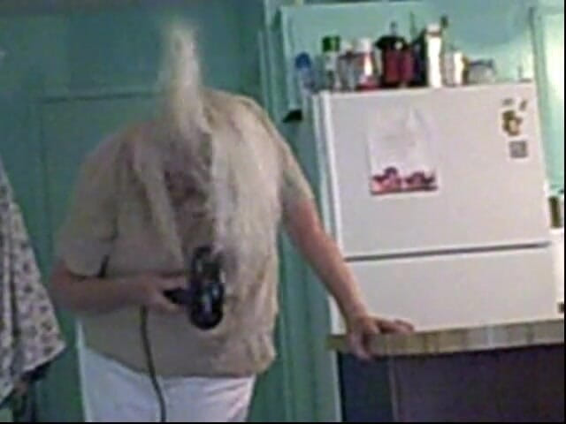 BBW nurse Vicki adventures with friends: Granny blows her hair