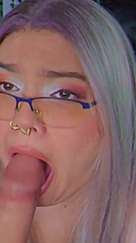 Blowjob Practice with My Big Realistic Dildo