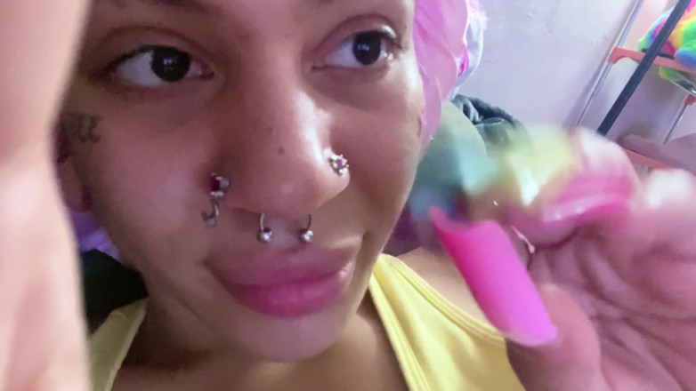 Nali Marie: POV Long Nails Acrylic Super Long Asmr Tapping on Teeth...