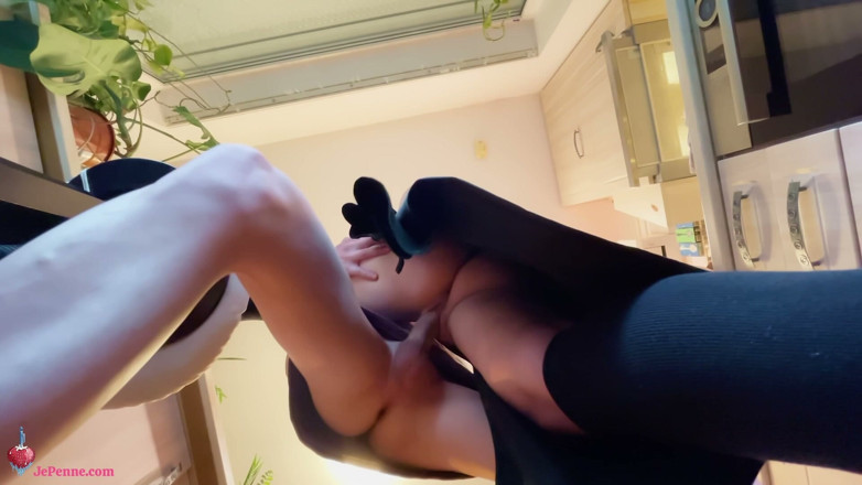 Je Penne And Frostberry: Fucked While Cooking No Condom Skirt Fuck- Girl Cooking While...