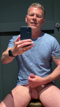 Risky Fitting Room Wank: Next Cubicle Guy Hears Me Cumming - Huge Cumshot