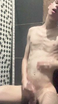 Kedoimath - a Skinny Twink in the Shower Rubbing the Soap in His Wet Body
