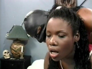 Hot and Wet: Ebony teen getting fucked by masked guy