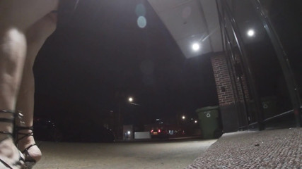 JonasBen: Mature CD exposing my legs and ass at night