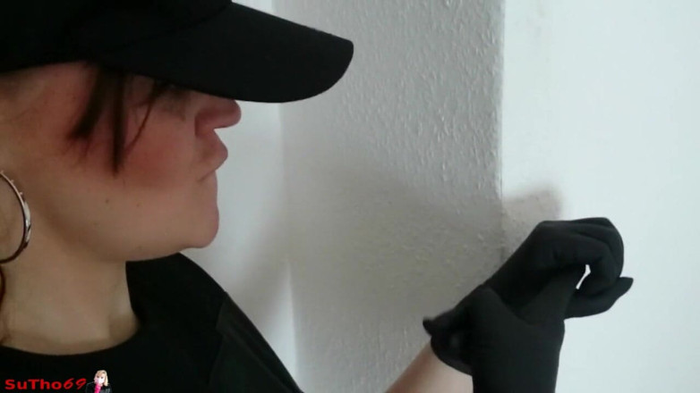 Sutho69: Je stimuleren met mijn natte zwarte handschoenen