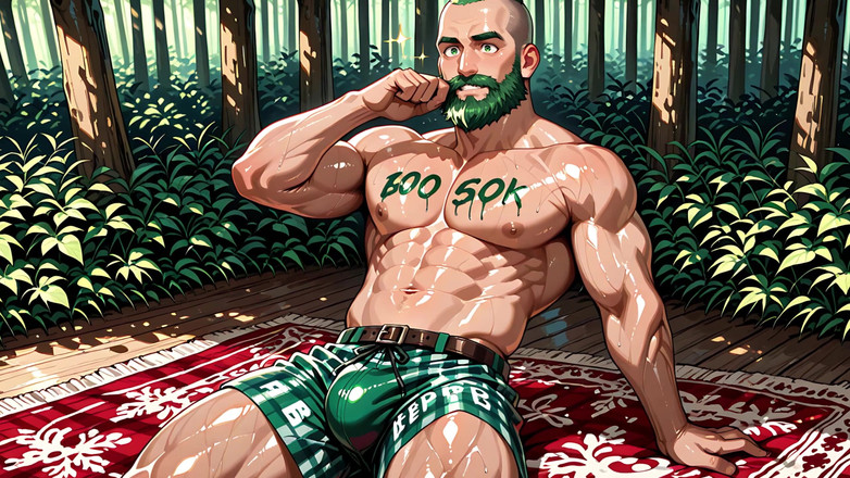 Erotic Man: Ai gay muskel män med stora utbuktningar