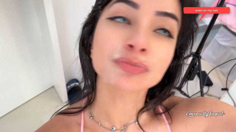 Emanuelly Raquel: Rollenspel je hete latina ex-vriendin neukt met een man