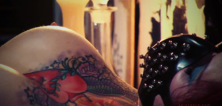 SaintPorn: Tallulah Tease Takes a Load on Her Tattoo