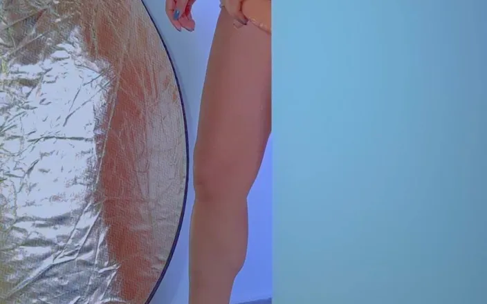 Little Dessert: College Desi with a Sexy Dress and Sneakers Playing with...