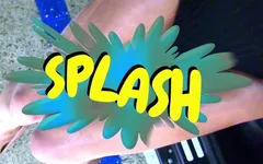 Sperm on legs and body outdoor squirting