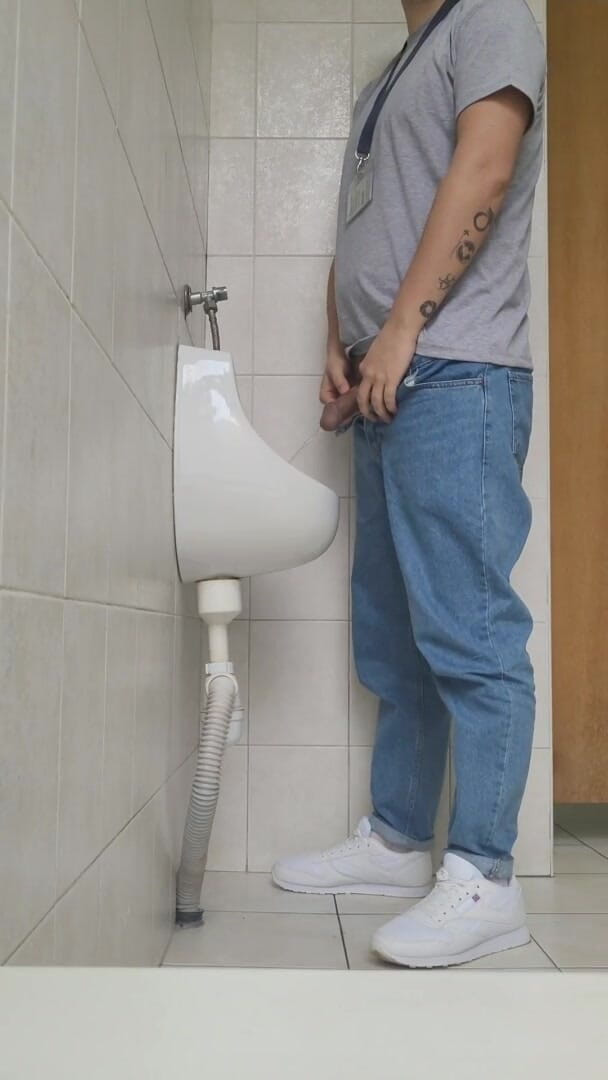 Wanker forever: Risky Jerk in Urinal at Work