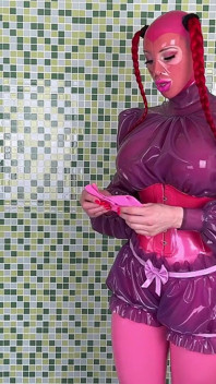 Dressing up in Pink & Purple Latex