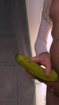 Homemade Banana Toy for Orgasm and Cum