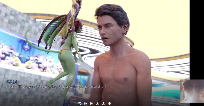 Dark Sam: Secretária gostosa fodida por seu chefe na piscina !!