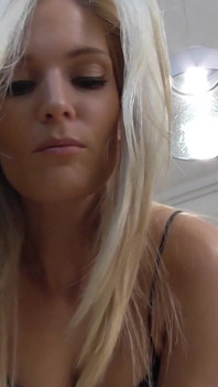 Blonde Model POV Spitting in Cam