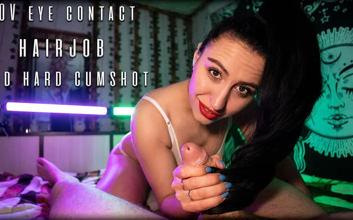 YSP Studio: POV Eye Contact Hairjob and Hard Cumshot