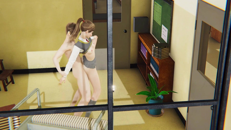 Banana X: Harry Potter Fucks Futa Hermione in the Library - Facial &amp; Creampie