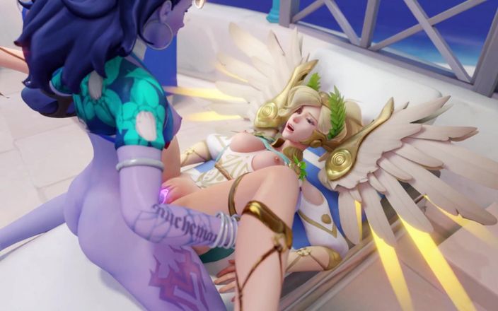 Velvixian3Futanari: Widowmaker X Mercy Winged Victory (no Sound)