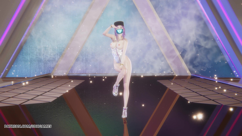 3D-Hentai Games: Mmd Aespa - Supernova Akali Sexy Striptýz League of Legends necenzurováno...