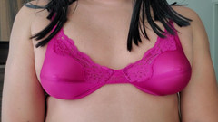 Only bras: Fialová 90. let nylonová podprsenka, Pointy Prsa