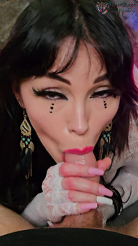 Blowjob in White Bodystocking.