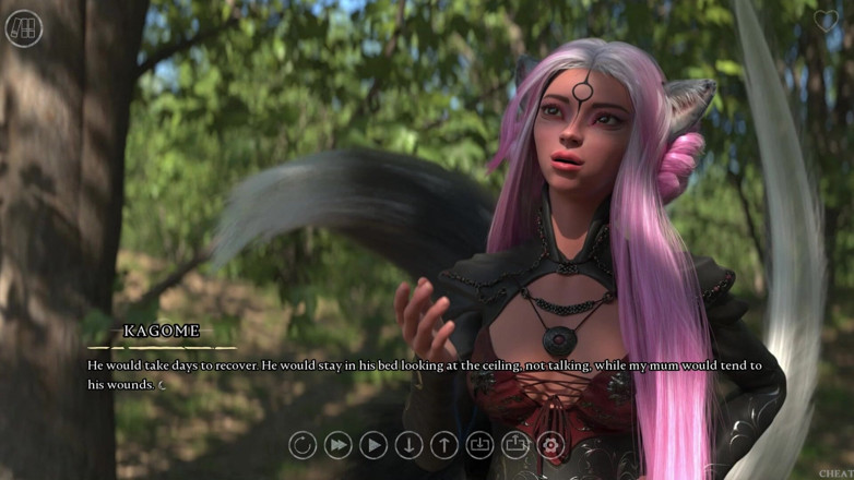 3D Cartoon Porn: The Seven Realms 65 - Atlas Mengongkek Kagome Dari Belakang Selepas Handjob