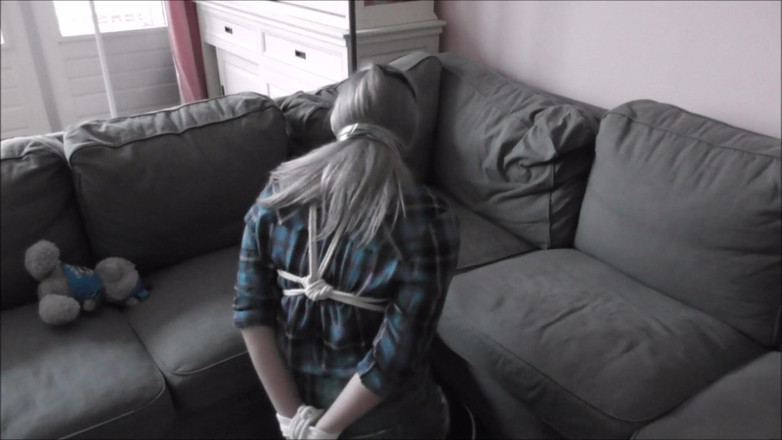 Restricting Ropes: Luna Grey - няню связали и заткнули клейкой лентой кляпом