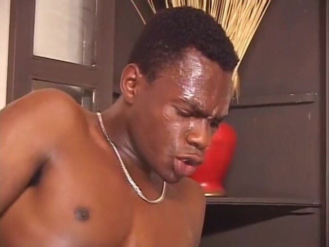 Bi All Means: Black guy sucks dick on sofa with Mexican slut
