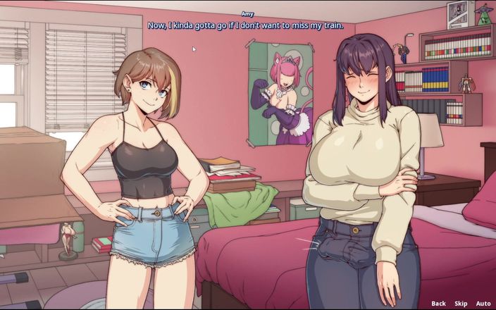 Trans Asura: Chloe recibiendo erección para su compañera de cuarto Amy en...