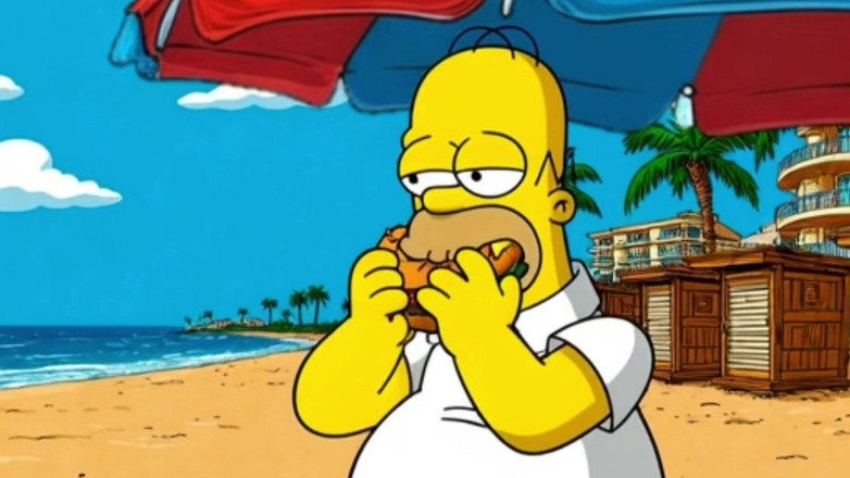 Octopussy Lovers Club: 海滩婊子2：充满精液的阴户。卡通西蒙森斯模仿。