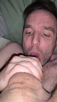 Woke Her up to Join My Autofellatio Session