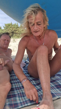 Nudist Beach Stripchat Sex Show, Gigi and Dave, Shemale Girlfriend Public Encounter Mobile 4K 20250505 P4