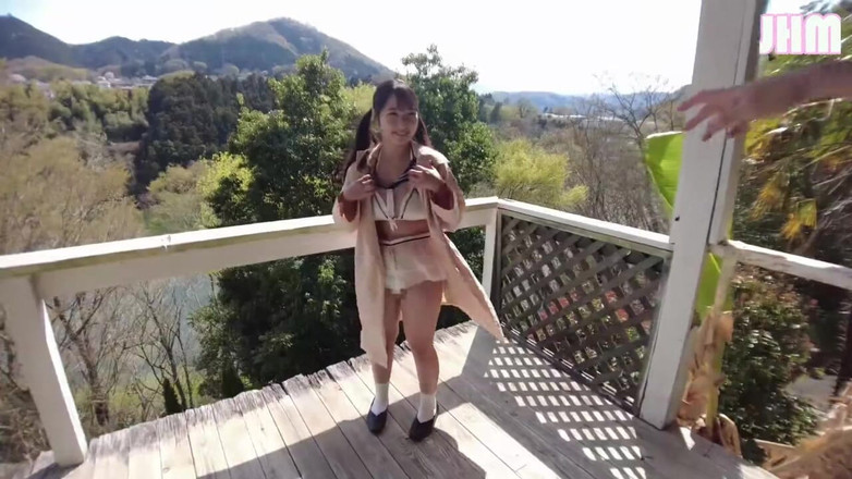 Japanese Hentai Matings: Her Soft Curves Glisten Under the Open Sky as Their...