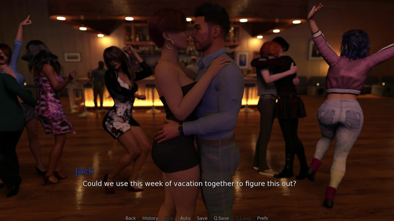 Adultgameplayvideos studio: Just Married - 第1集第2集 - 艾米莉一边和杰克一起跳舞一边向每个人展示她的阴户