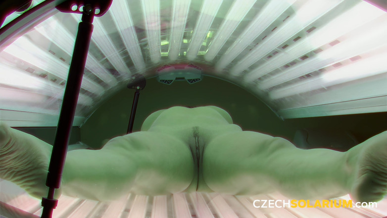 Czech Solarium: Czech Solarium 121: Busty Brunette Shows off Her Massive Tits