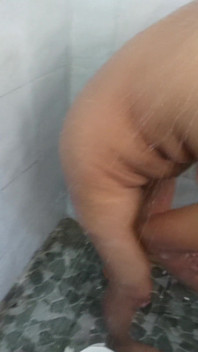 Caught Maid Naked Whilst Cleaning the Washroom