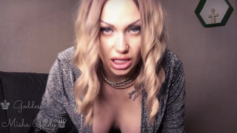 Goddess Misha Goldy: ¡Seductoramente te haré probar tu semen! ¡No me dirás que no!...