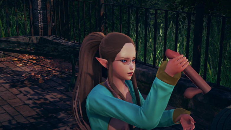 Waifu club 3D: Le pedí a una chica elfo que se masturbara una...