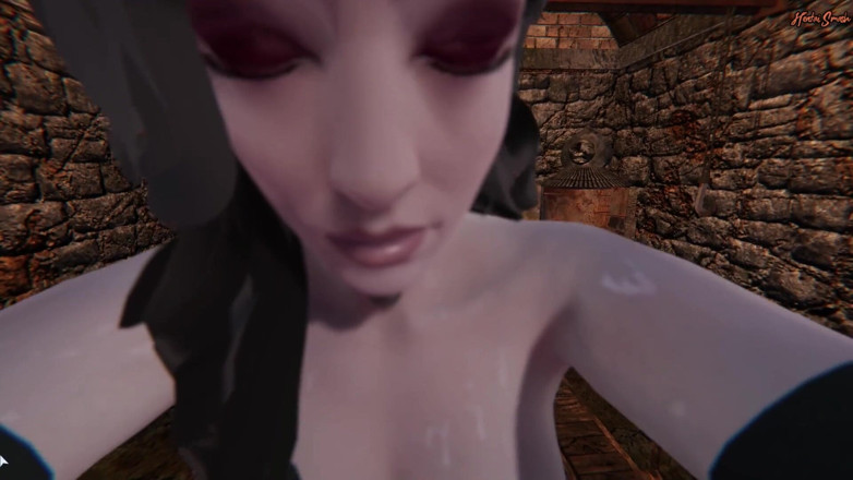 Hentai Smash: Sudut pandangan pertama kongkek Yennefer dari Vengerberg dan pancut ke...