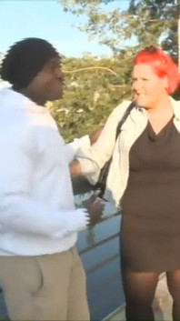 Cooky wants to fuck his internet date on the Berlin wall