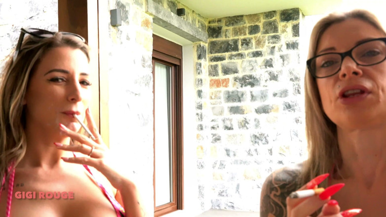 Gigi Rouge: Four Girls Sexy Smoking in Bikinis