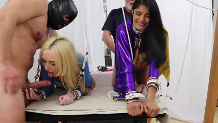Azure Sky Films: Candy White/Viva Athena Supergirl Solo 1-3 Bondage op zijn hondjes cowgirl...
