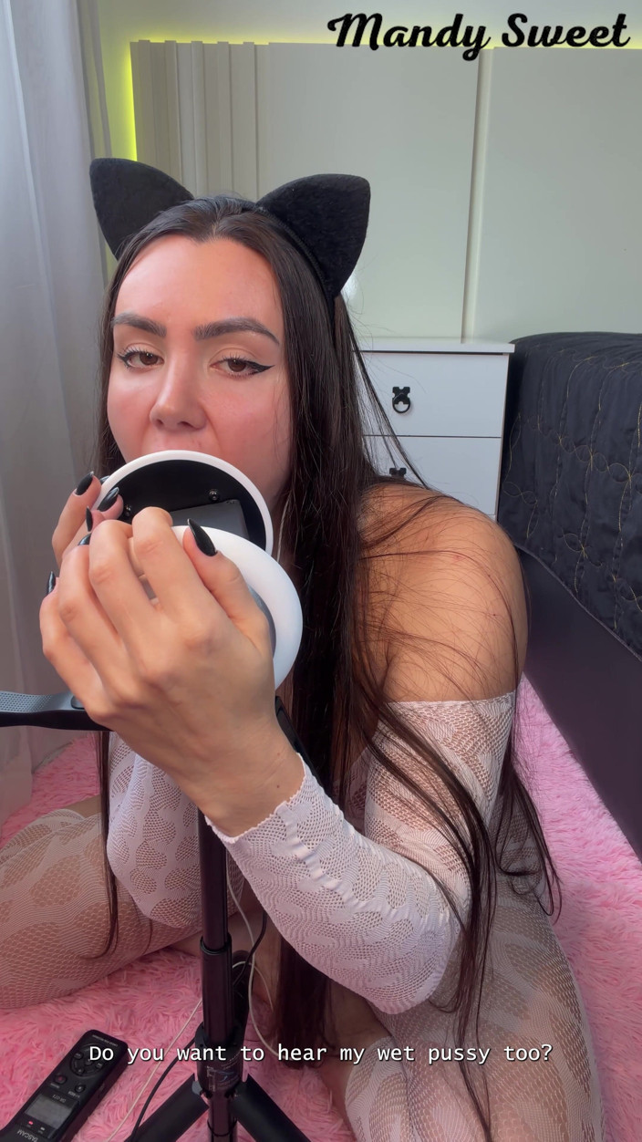 Mandy Sweet studio: Asmr 3dio zuigt je, praat, geluiden van mij