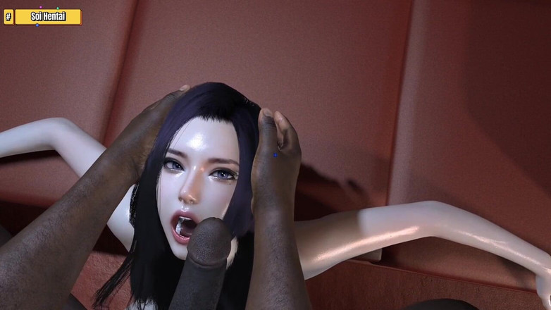 Soiyu Hentai: Hentai 3d (V14) - seks dubur bertiga dengan dua batang hitam